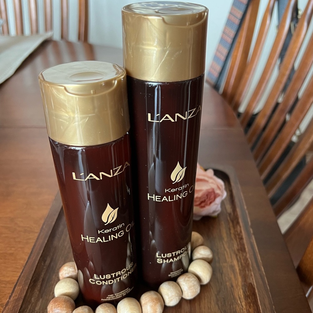 NEW L’ANZA Keratin Healing Oil Lustrous Shampoo and Conditioner (Set of 2)